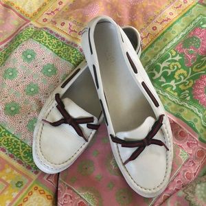 White Gucci Moccasins